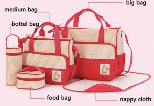 Baby Diaper Bag 5 Pcs