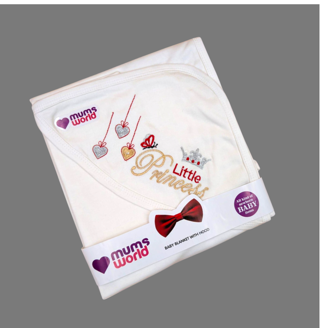Mums World Wrapping Sheet With Prince/Princess Embroidery