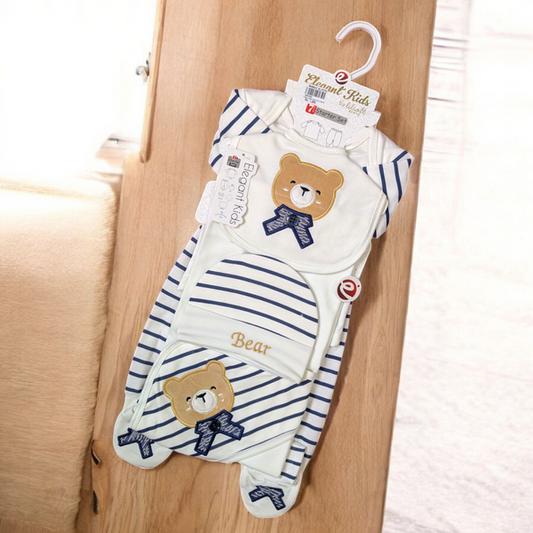 Newborn Baby Starter Set | 7Pcs | Elegant Kids