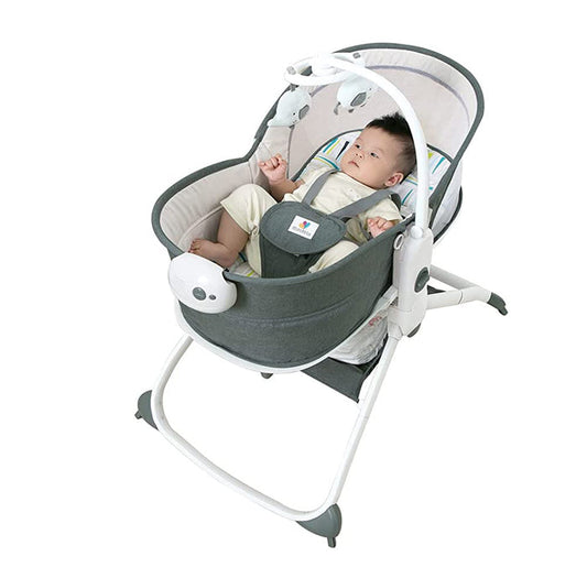 Mastela 6In1 Deluxe Multi-Functional Grey & Blue Bassinet