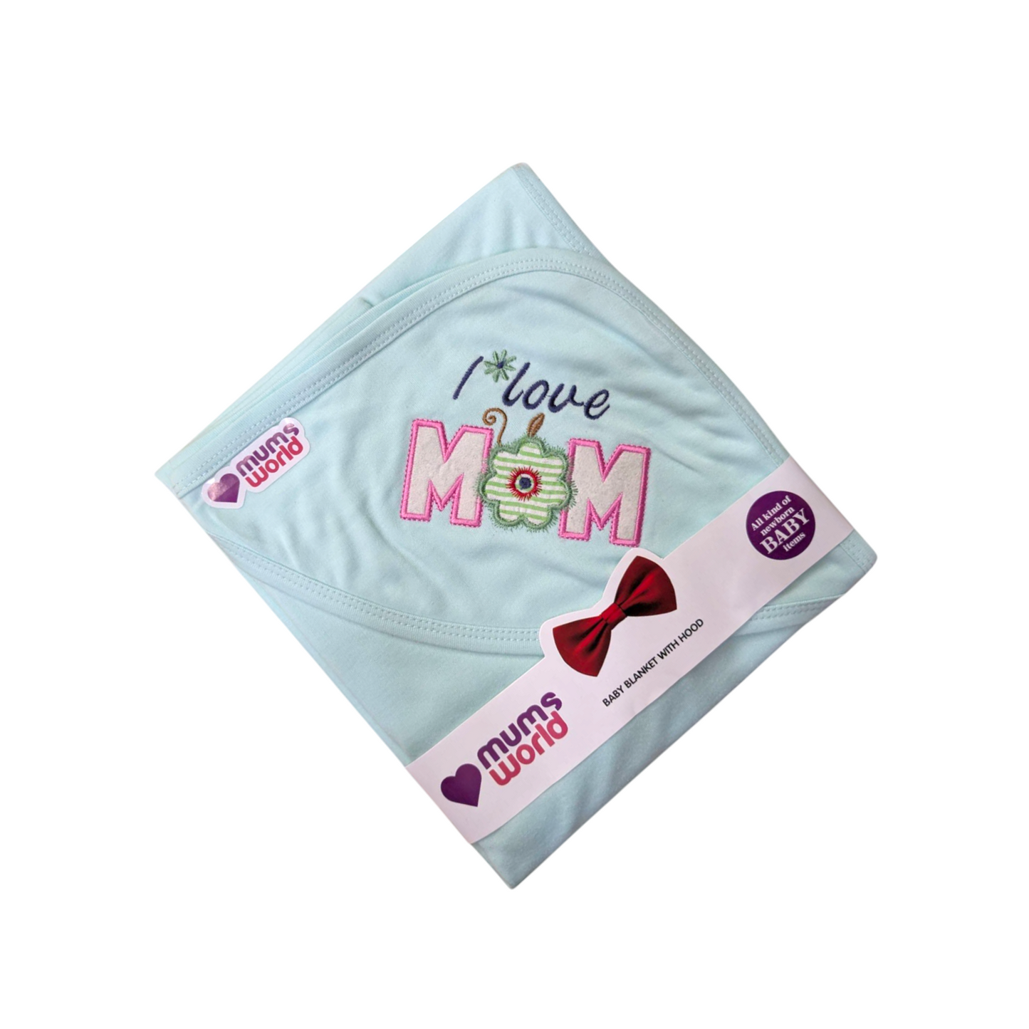 Mums World Wrapping Sheet I Love Mom Embroidery
