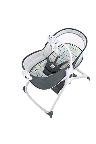 Mastela 6In1 Deluxe Multi-Functional Grey & Blue Bassinet