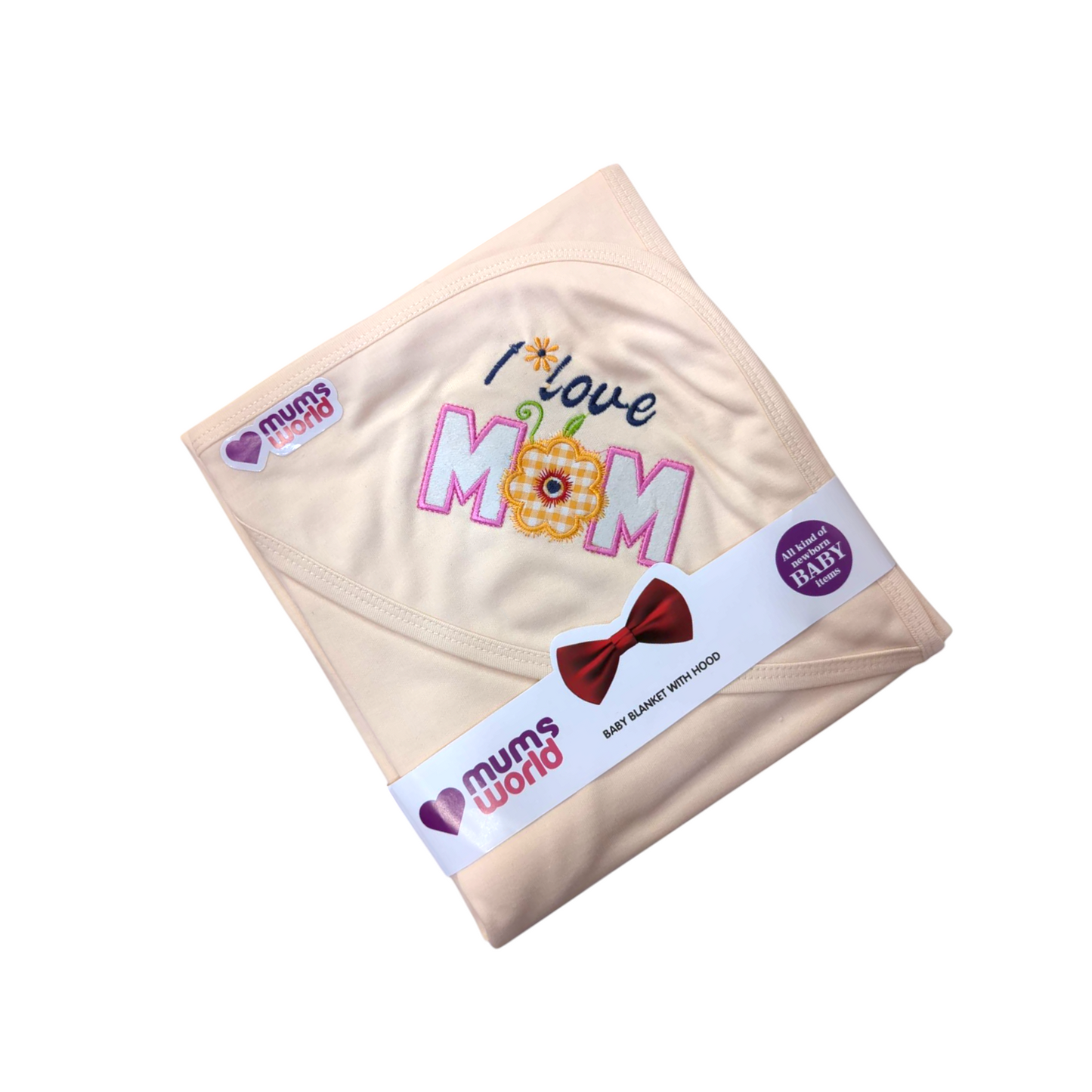 Mums World Wrapping Sheet I Love Mom Embroidery